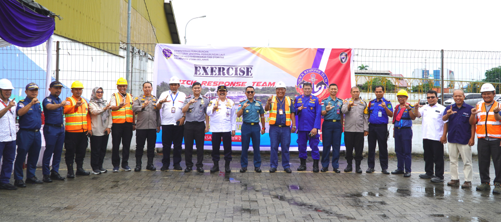 EXERCISE PENANGGULANGAN MUSIBAH DI LAUT PELABUHAN BELAWAN