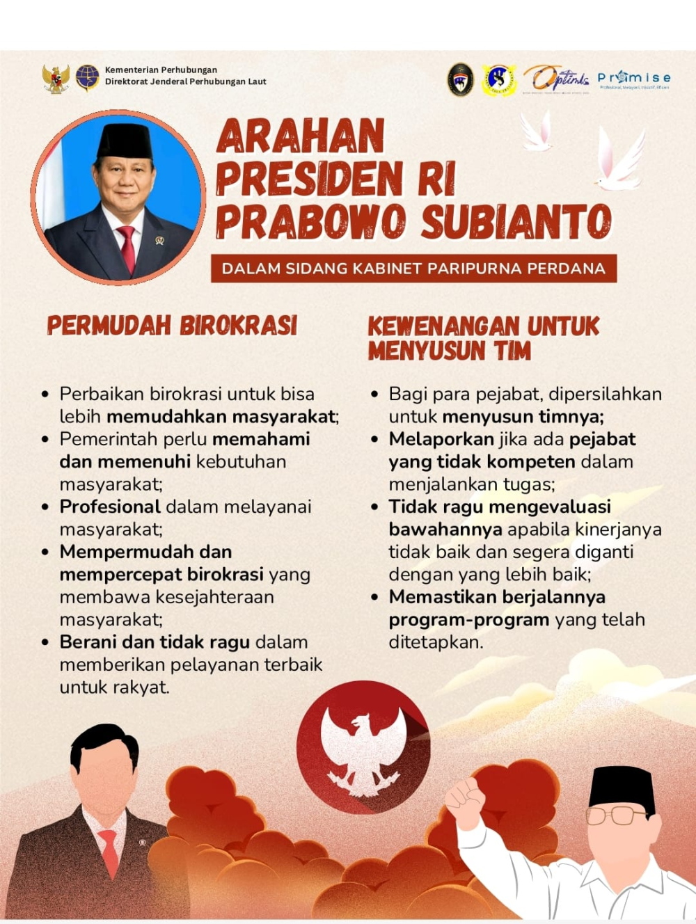 Arahan Presiden RI Dalam Sidang Kabinet Perdana