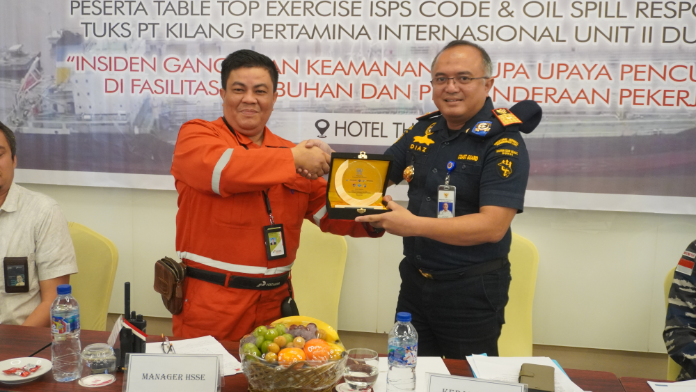 KEPALA KANTOR KSOP KELAS I DUMAI MEMBUKA KEGIATAN TABLE TOP ISPS CODE TUKS PT. KPI RU II DUMAI