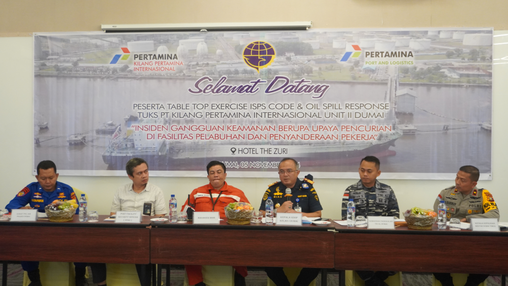 KEPALA KANTOR KSOP KELAS I DUMAI MEMBUKA KEGIATAN TABLE TOP ISPS CODE TUKS PT. KPI RU II DUMAI