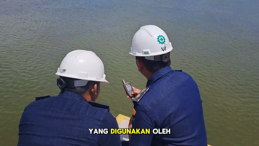 KANTOR KSOP KELAS I DUMAI MELAKUKAN PENGUKURAN LUAS PENGGUNAAN PERAIRAN DI TERSUS PT. S A P