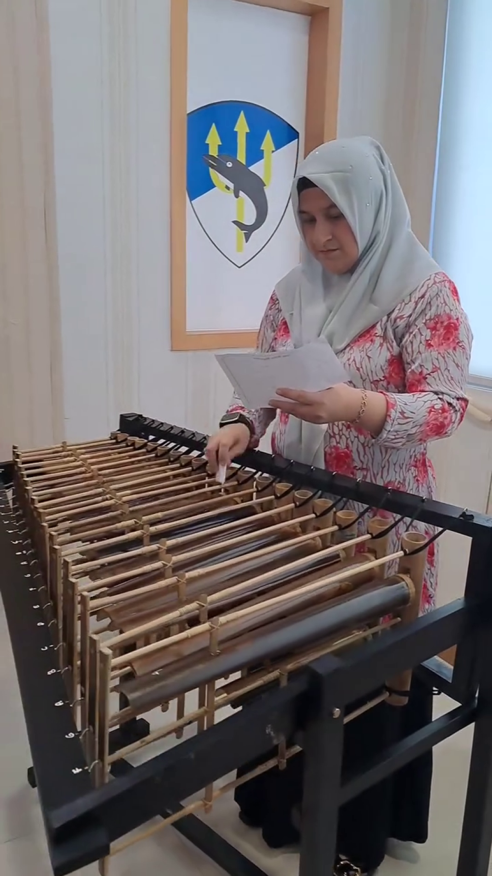 latihan alat musik tradisional oleh dwp ksop dumai