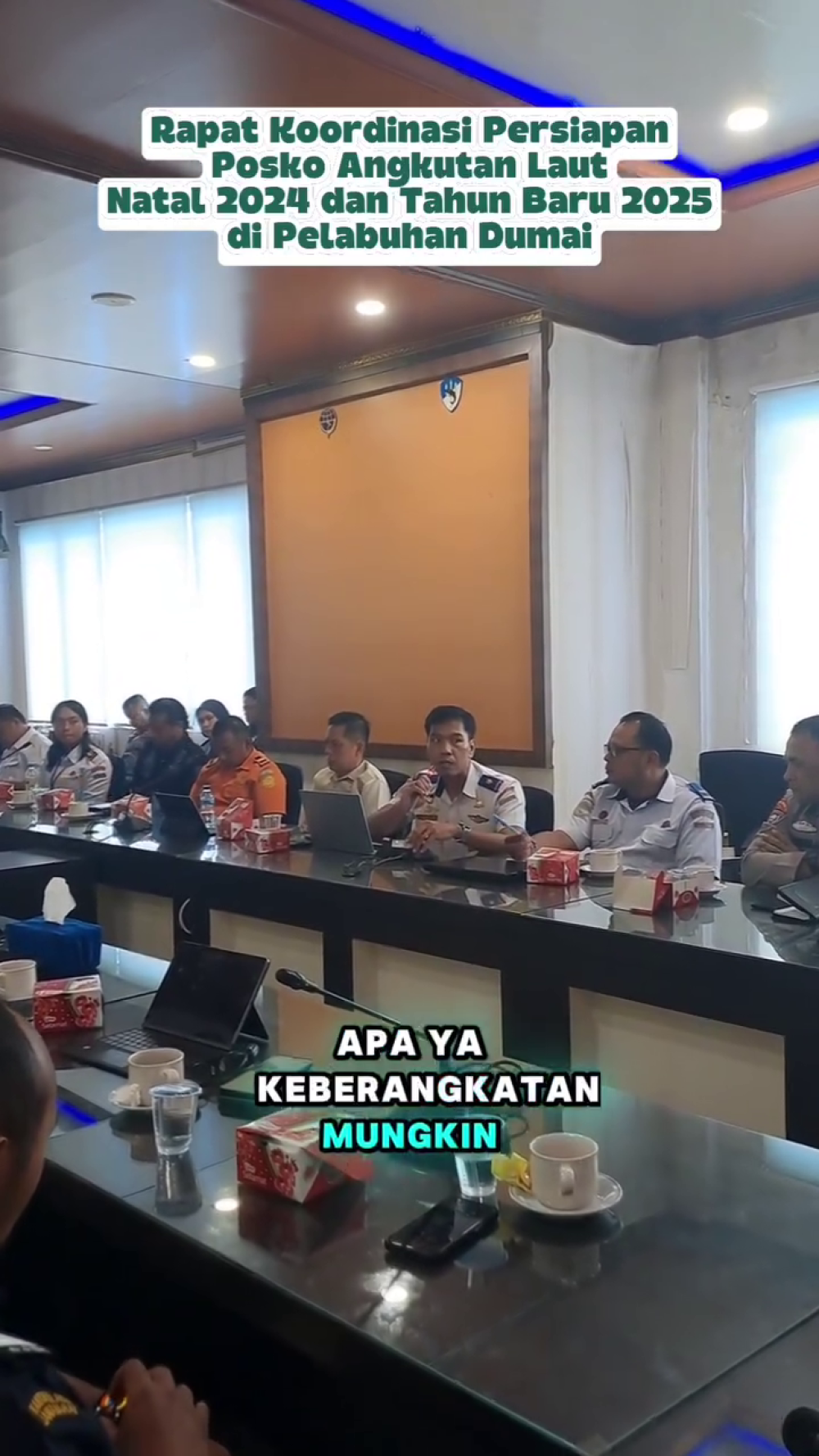 RAPAT KOORDINASI PERSIAPAN PELAKSANAAN POSKO ANGKUTAN LAUT NATARU 2024.2025 DI PELABUHAN DUMAI