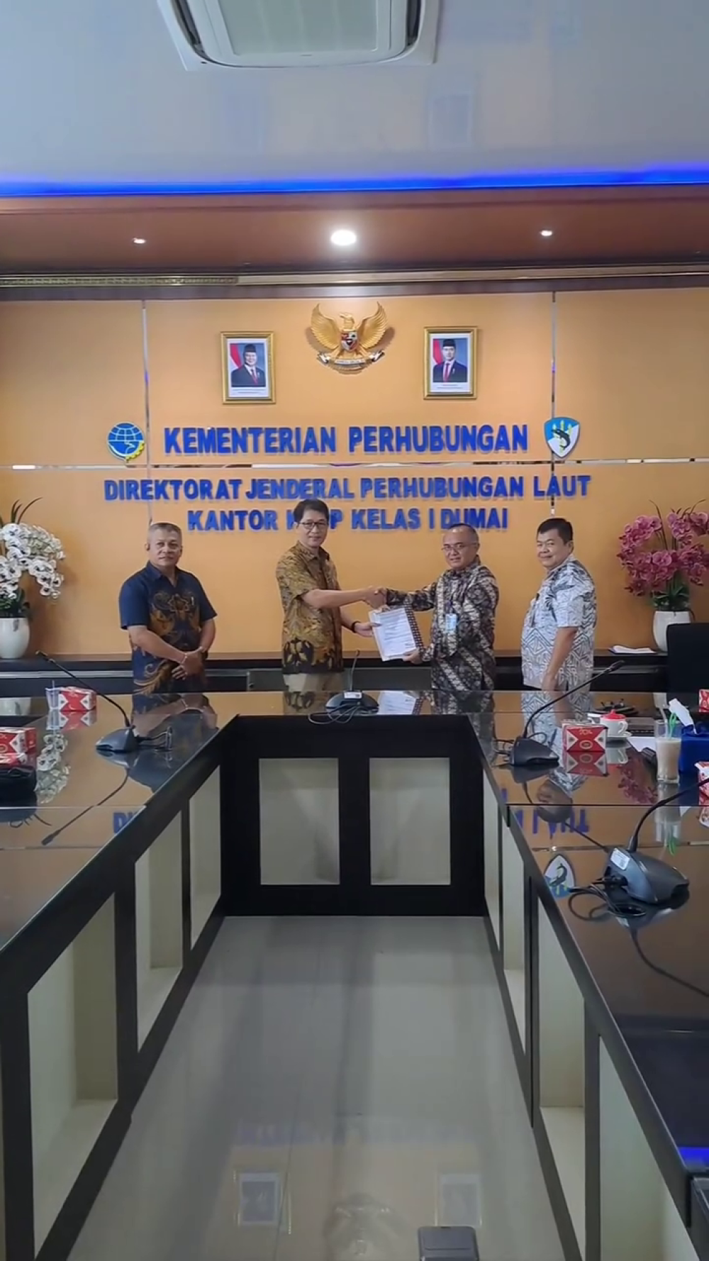 PENANDATANGANAN PERJANJIAN KERJASAMA ANTARA KSOP KELAS I DUMAI DENGAN PT. CALANG SEJATI INDAH