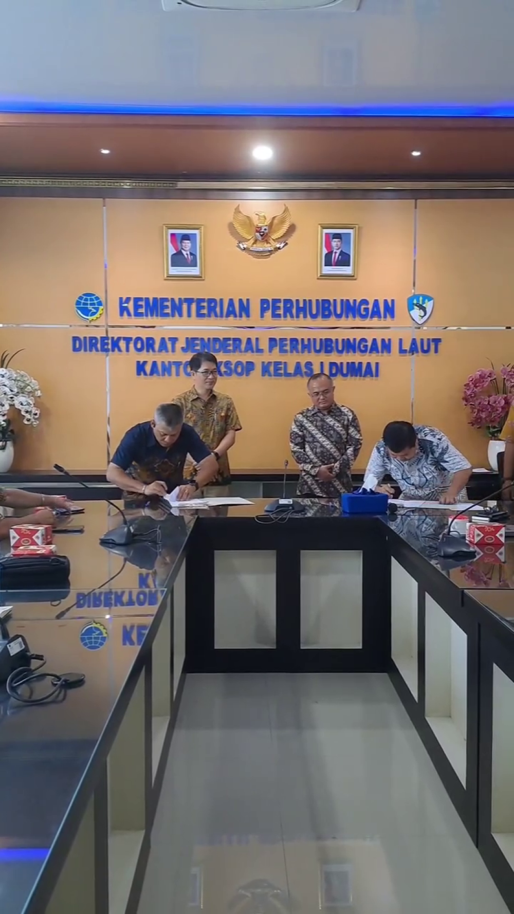 PENANDATANGANAN PERJANJIAN KERJASAMA ANTARA KSOP KELAS I DUMAI DENGAN PT. CALANG SEJATI INDAH
