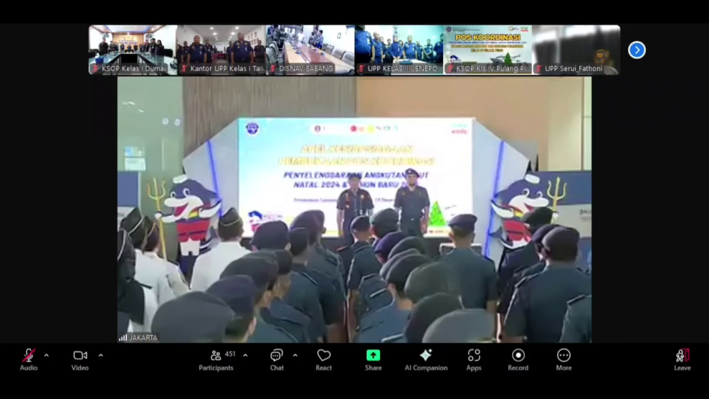 APEL KESIAPSIAGAAN PEMBUKAAN POSKO PENYELENGGARAAN ANGKUTAN LAUT NATAL 2024 DAN TAHUN BARU 2025