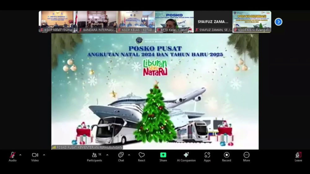 PEMBUKAAN POSKO ANGKUTAN NATAL TAHUN 2024 DAN TAHUN BARU 2025