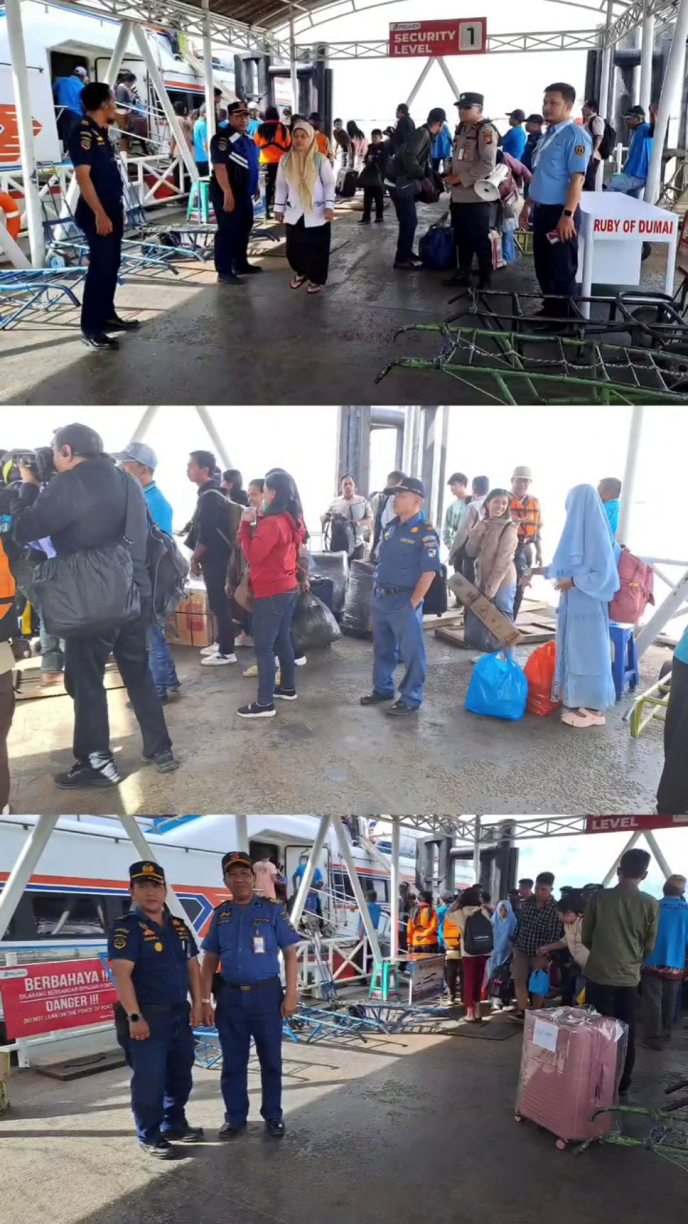 KEGIATAN EMBARKASI & DEBARKASI PENUMPANG ANGKUTAN LAUT NATARU 2024. 2025 DI PELABUHAN DUMAI