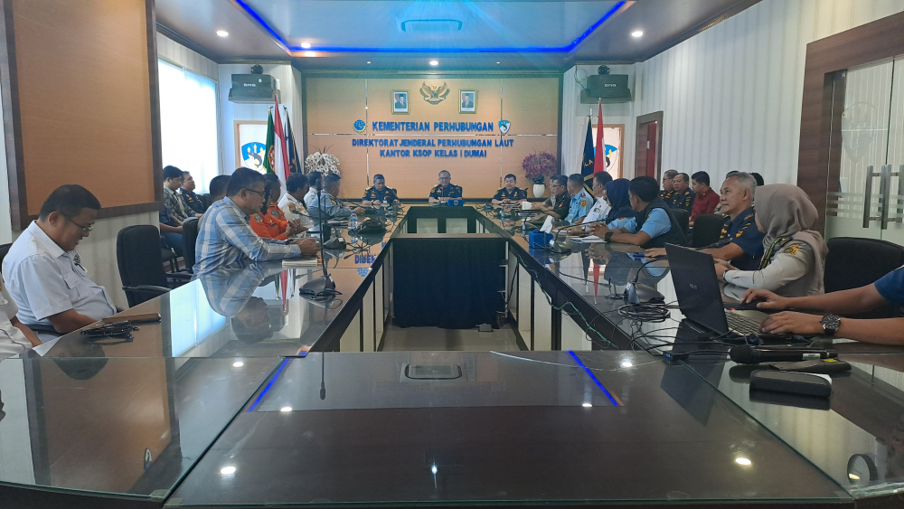 RAPAT EVALUASI PENYELENGGARAAN ANGKUTAN LAUT NATAL 2024 dan TAHUN BARU 2025 DI PELABUHAN  DUMAI