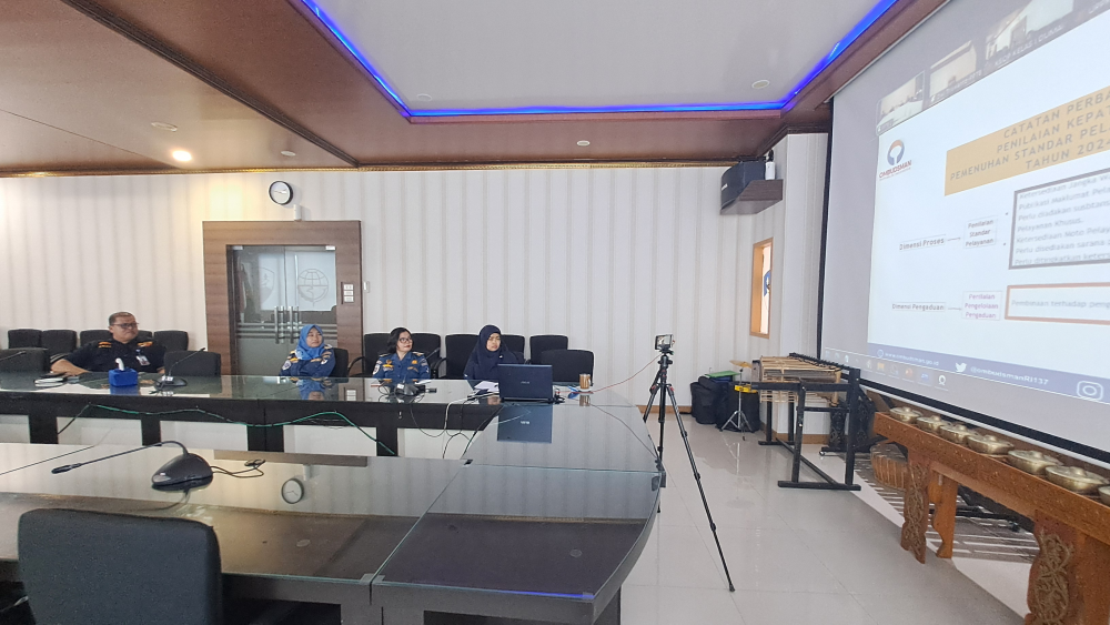 KANTOR KSOP KELAS I DUMAI MENGIKUTI RAPAT KOORDINASI PENINGKATAN PELAYANAN PUBLIK MELALUI KEPATUHAN PENERAPAN STANDAR PELAYANAN