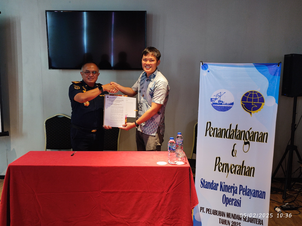 Kantor KSOP Kelas I Dumai menghadiri undangan Penandatangan Standar Kinerja Operasional PT. Pelabuhan Mundam Sejahtera.