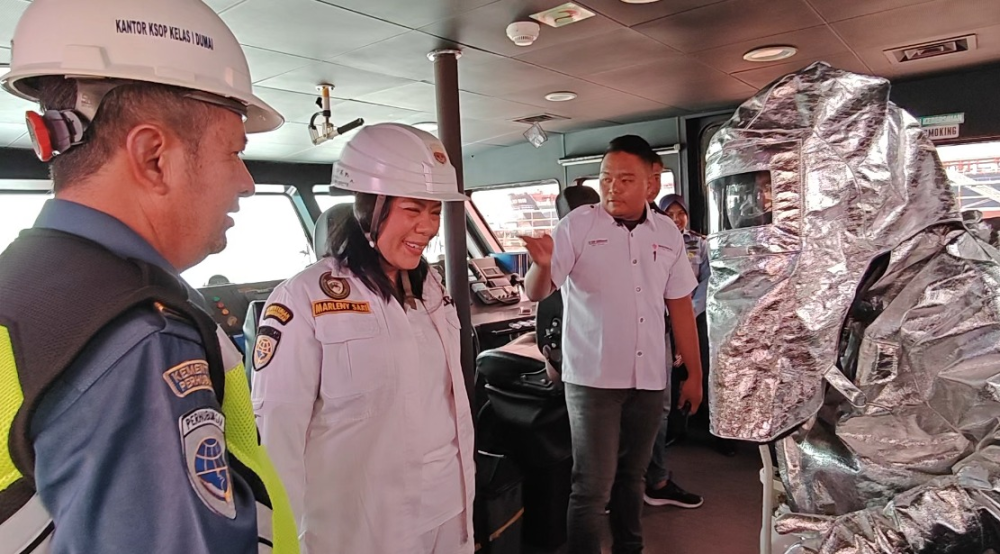 Dalam rangka Persiapan Angkutan Laut Lebaran Idul Fitri Tahun 2025 Kantor KSOP Kelas I Dumai melaksanakan Uji Kelaiklautan Kapal Penumpang di Pelabuhan  Dumai.