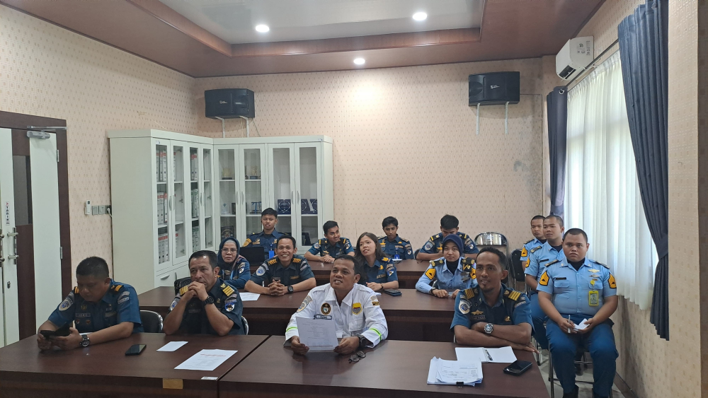 Kantor KSOP Kelas I Dumai mengikuti Rapat Evaluasi Instruksi Dirjen Hubla Nomor IR-DJPL 1 Tahun 2025 tentang Uji Kelaiklautan Kapal Penumpang Angkutan Lebaran Tahun 2025