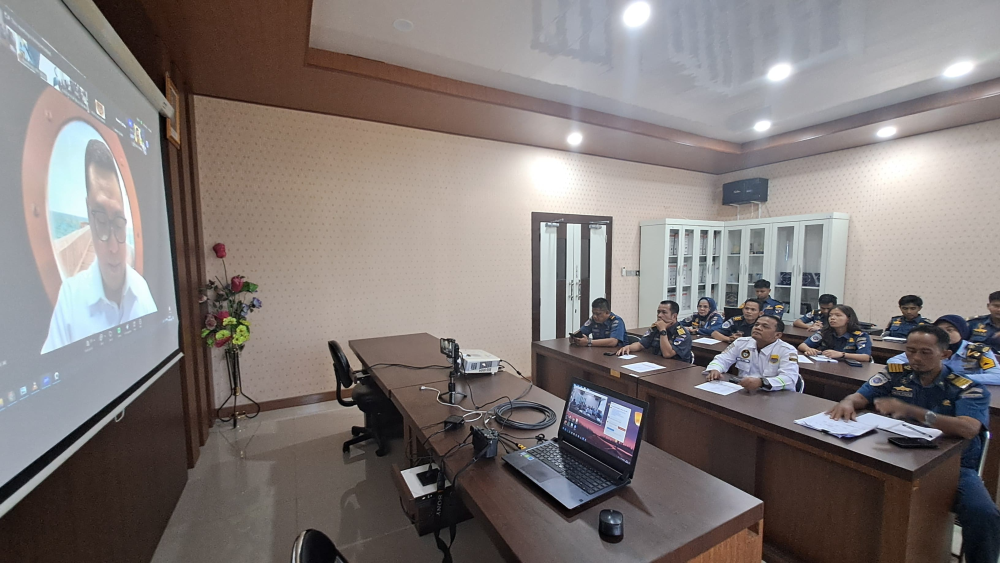Kantor KSOP Kelas I Dumai mengikuti Rapat Evaluasi Instruksi Dirjen Hubla Nomor IR-DJPL 1 Tahun 2025 tentang Uji Kelaiklautan Kapal Penumpang Angkutan Lebaran Tahun 2025