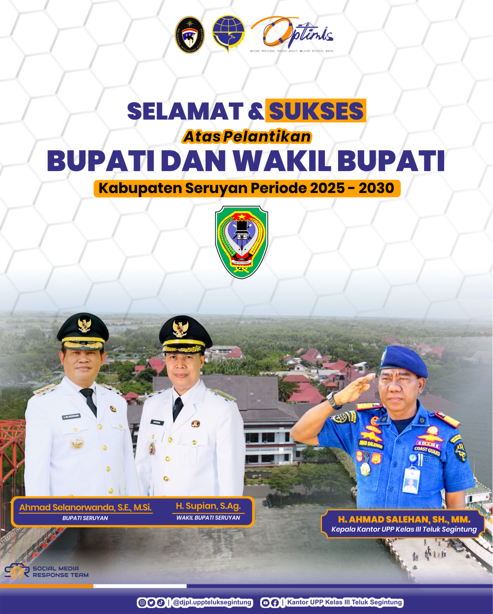 Selamat dan Sukses atas dilantikanya Bupati dan Wakil Bupati Seruyan