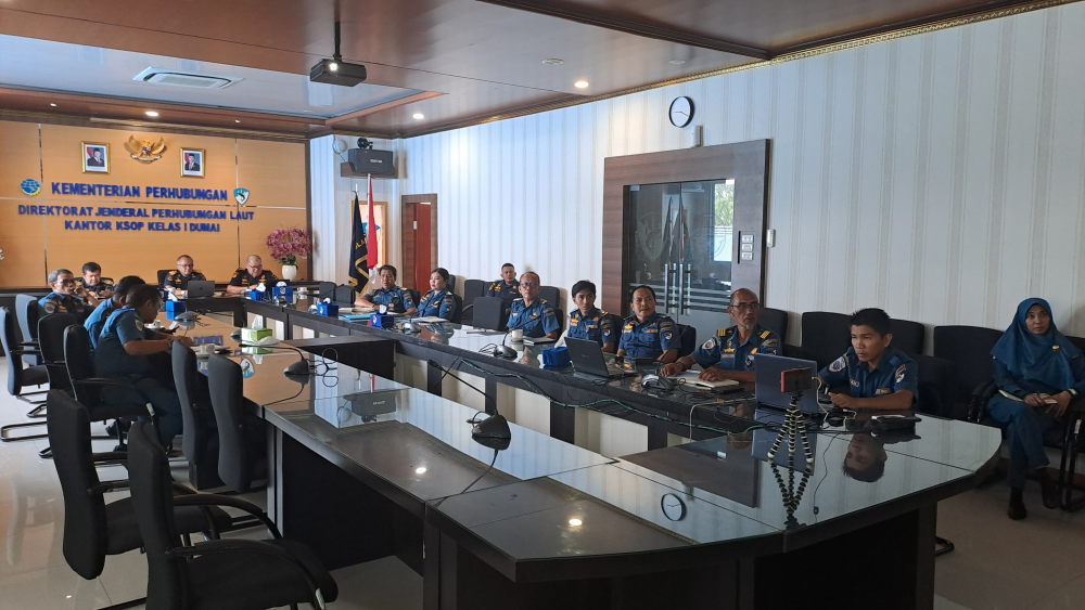 Kantor KSOP Kelas I Dumai melaksanakan kegiatan Rapat Optimalisasi Pemanfaatan Modul E-Blanko pada Aplikasi Maritim Hub bersama Stakeholders pelabuhan Dumai secara daring