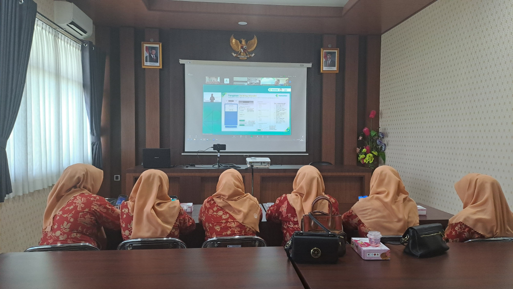 DWP KANTOR KSOP Kelas I Dumai mengikuti kegiatan Webinar Sosialisasi Pemeriksaan Kesehatan Gratis OLEH KEMENTERIAN KESEHATAN RI