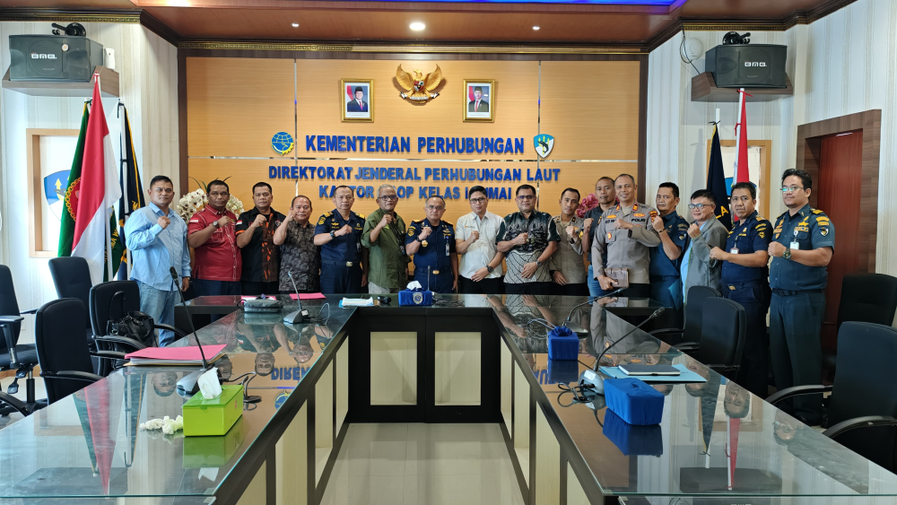 Rapat Lanjutan Evaluasi dan Implementasi Peraturan Menteri Perhubungan Nomor KM 35 Tahun 2007 tentang Pedoman Perhitungan Tarif Pelayanan Jasa Bongkar Muat dari dan ke Kapal di pelabuhan wilayah kerja Kantor KSOP Kelas I Dumai.