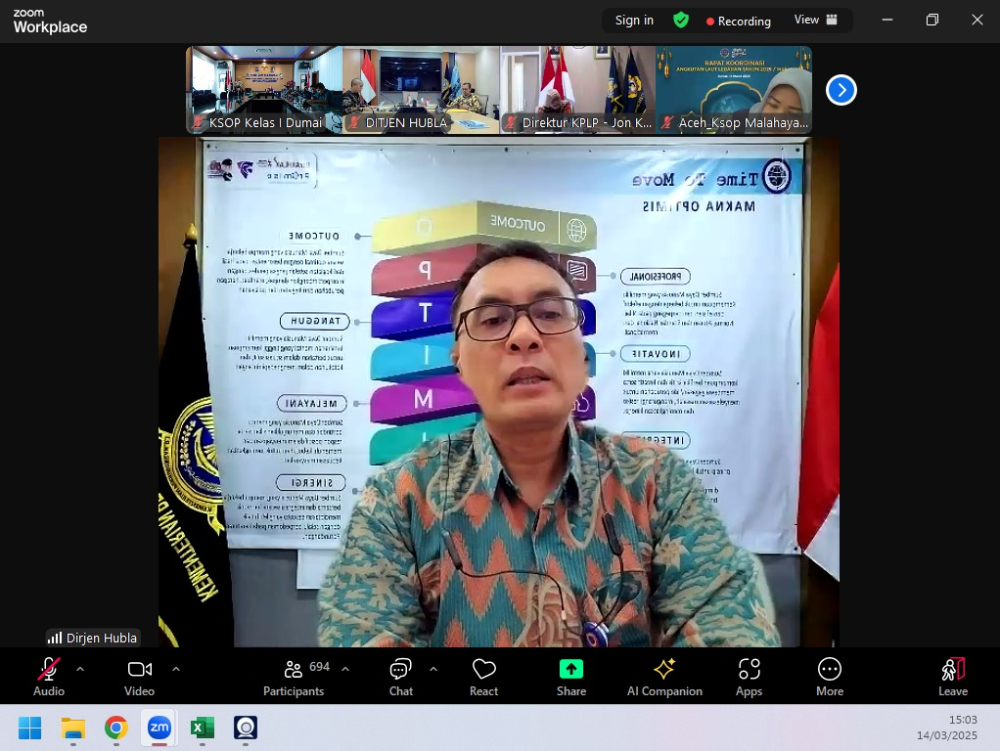 Rapat Koordinasi Angkutan Laut Lebaran Tahun 2025 (1446 H) Direktorat Jenderal Perhubungan laut