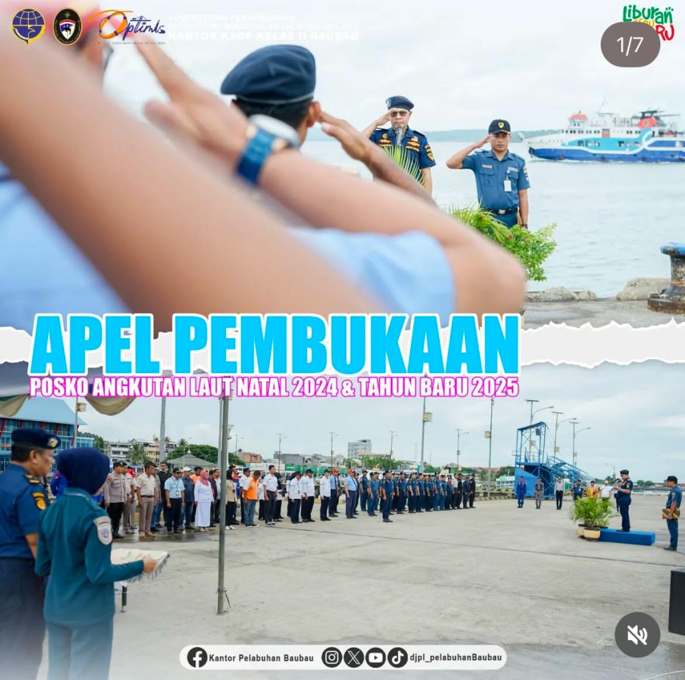 Apel Pembukaan Posko Angkutan Laut Natal 2024 dan Tahun Baru 2025