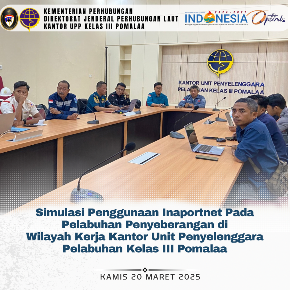Simulasi Penggunaan Inaportnet Pada Pelabuhan Penyeberangan di Wilayah Kerja Kantor Unit Penyelenggara Pelabuhan Kelas III Pomalaa