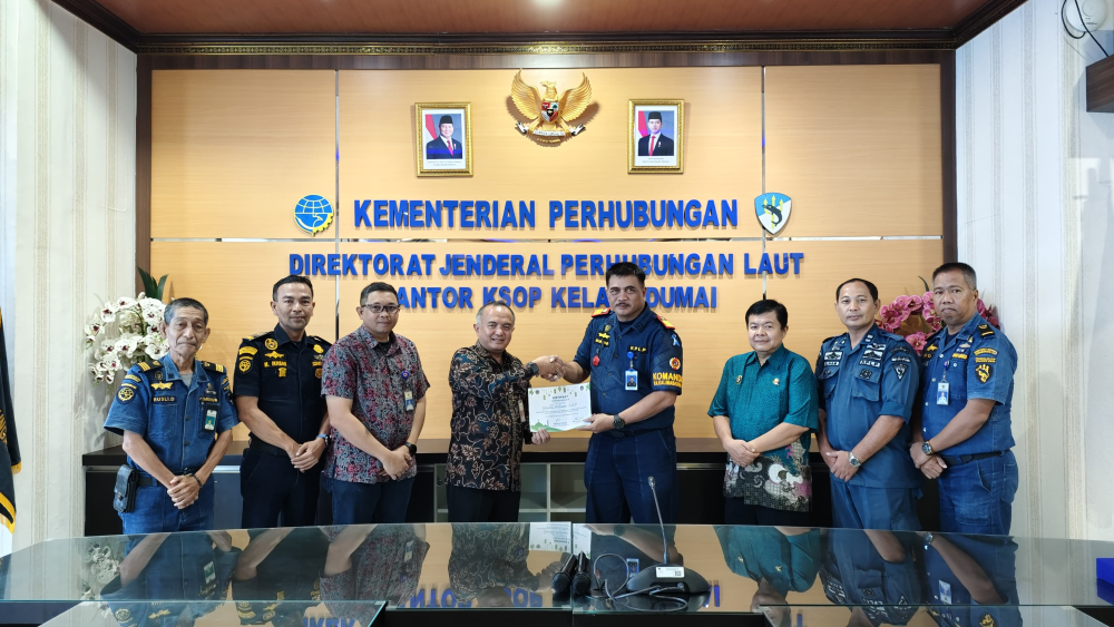 KOORDINASI CREW KN. KALIMASADHA P.115 PPLP KELAS II TANJUNG UBAN KE KANTOR KSOP KELAS I DUMAI