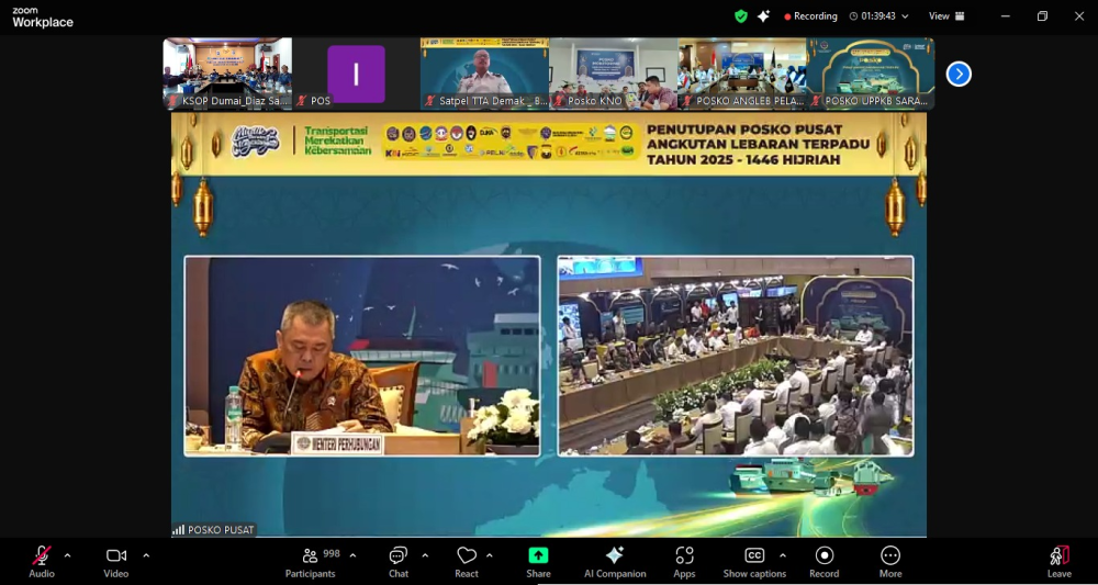 PENUTUPAN POSKO PUSAT ANGKUTAN LEBARAN TERPADU TAHUN 2025 OLEH MENTERI PERHUBUNGAN