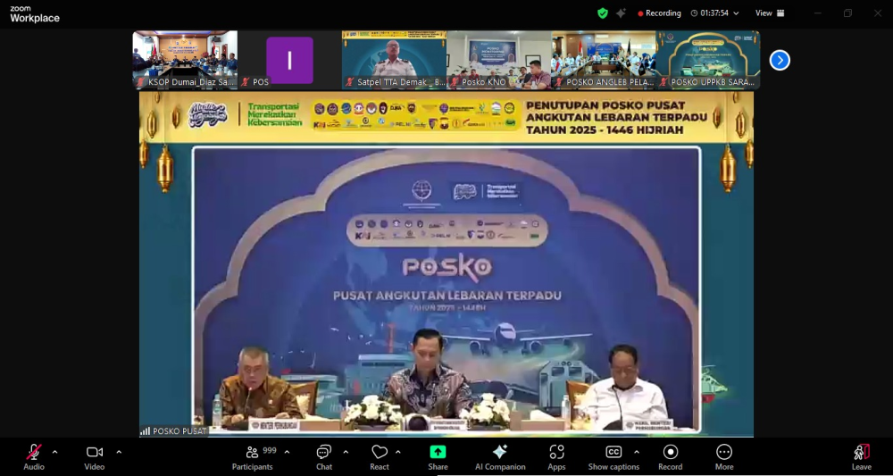 PENUTUPAN POSKO PUSAT ANGKUTAN LEBARAN TERPADU TAHUN 2025 OLEH MENTERI PERHUBUNGAN