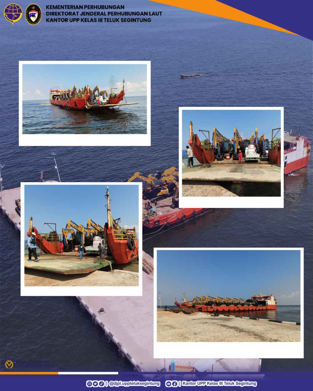 Pengawasan Sandar KM. LCT Ayu 8 di Pelabuhan Teluk Segintung