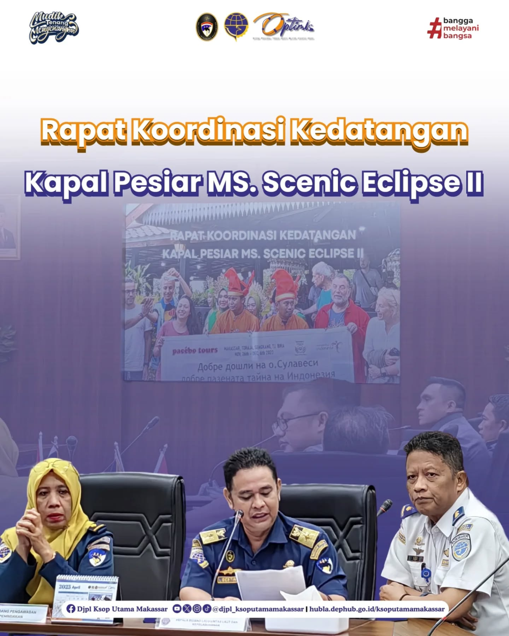 Rapat Koordinasi Kedatangan Kapal Pesiar MS. Scenic Eclipse II