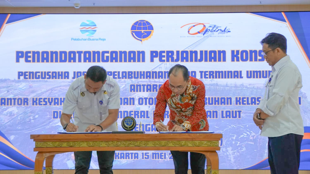 KEMENHUB DAN PT PELABUHAN BUANA REJA TANDATANGANI KONSESI TERMINAL PELABUHAN BUANA REJA DI PELABUHAN SATUI