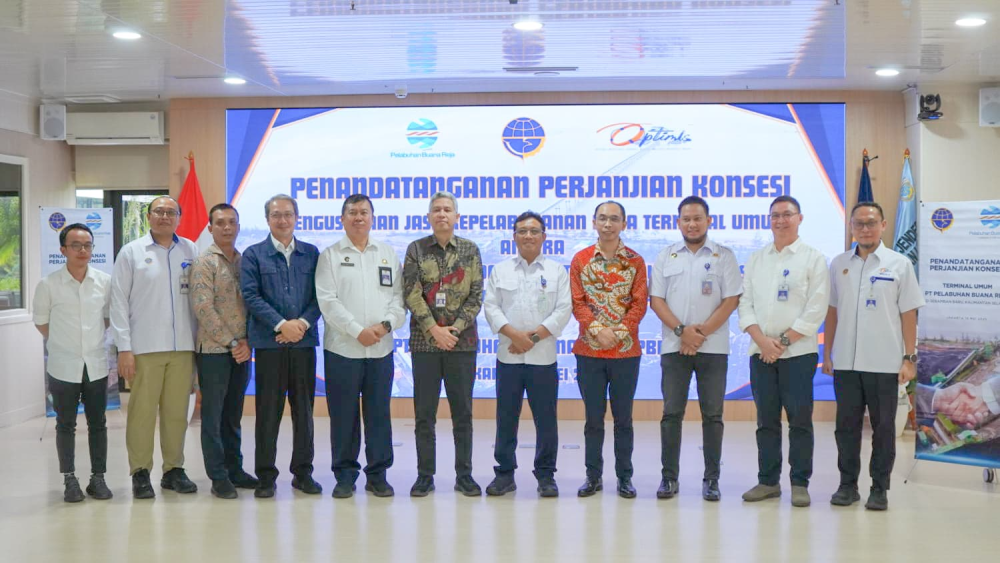KEMENHUB DAN PT PELABUHAN BUANA REJA TANDATANGANI KONSESI TERMINAL PELABUHAN BUANA REJA DI PELABUHAN SATUI