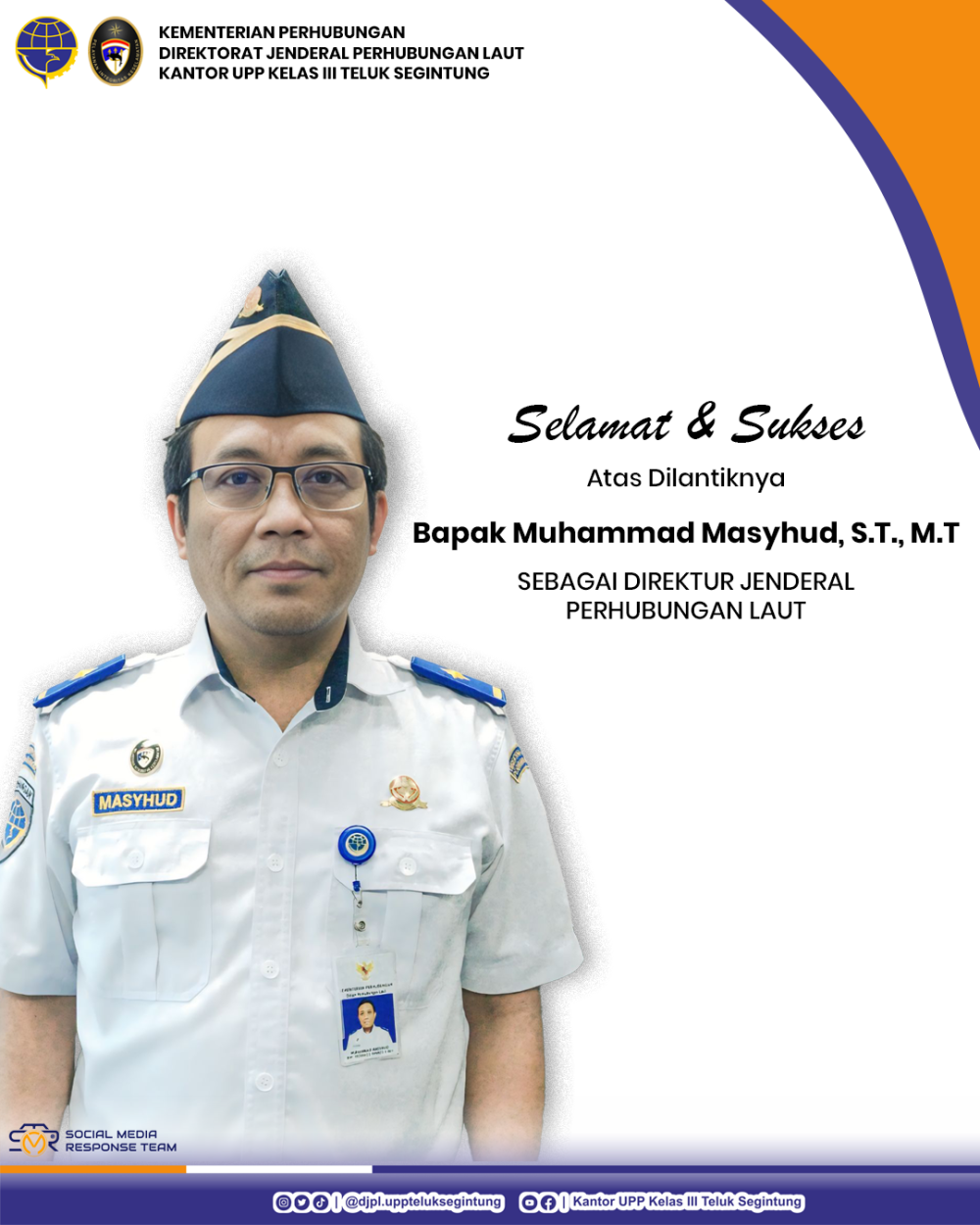 Ucapan Selamat Atas Dilantiknya Dirjen Hubla Dan Sekjen Kemenhub