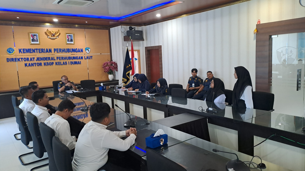 KEPALA KANTOR KSOP KELAS I DUMAI MENERIMA LAPOR DIRI DARI CPNS KEMENHUB TAHUN ANGGARAN 2024