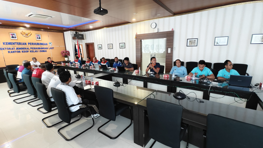 Kegiatan Rapat Koordinasi Progres Pekerjaan Pengerukan PT. Pertamina Hulu Rokan.