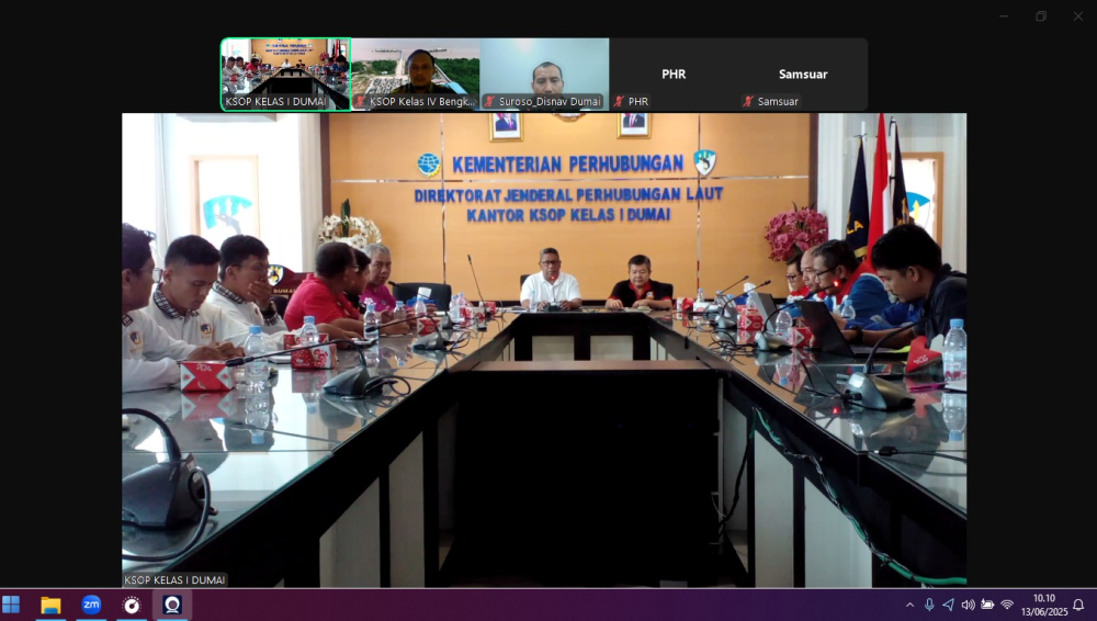 Kegiatan Rapat Koordinasi Progres Pekerjaan Pengerukan PT. Pertamina Hulu Rokan.