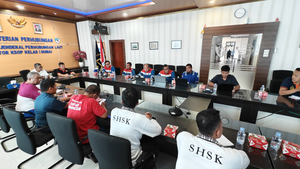 Kegiatan Rapat Koordinasi Progres Pekerjaan Pengerukan PT. Pertamina Hulu Rokan.