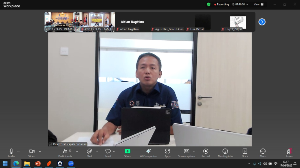 Rapat Pembahasan Usulan Perluasan Perairan Wajib Pandu Kelas I Dumai