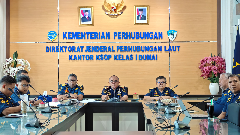 Rapat Pembahasan Usulan Perluasan Perairan Wajib Pandu Kelas I Dumai