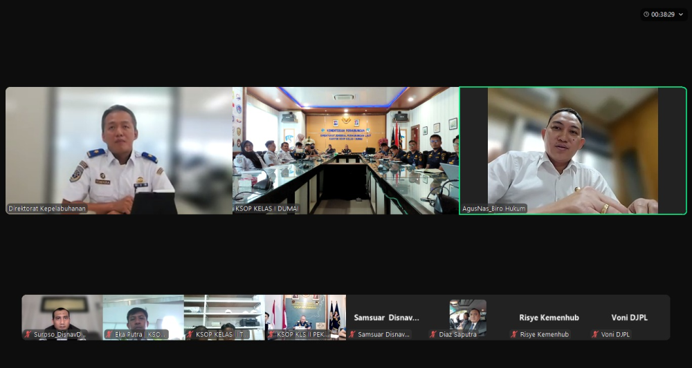 RAPAT PEMBAHASAN USULAN REVISI PERAIRAN WAJIB PANDU KELAS I DUMAI