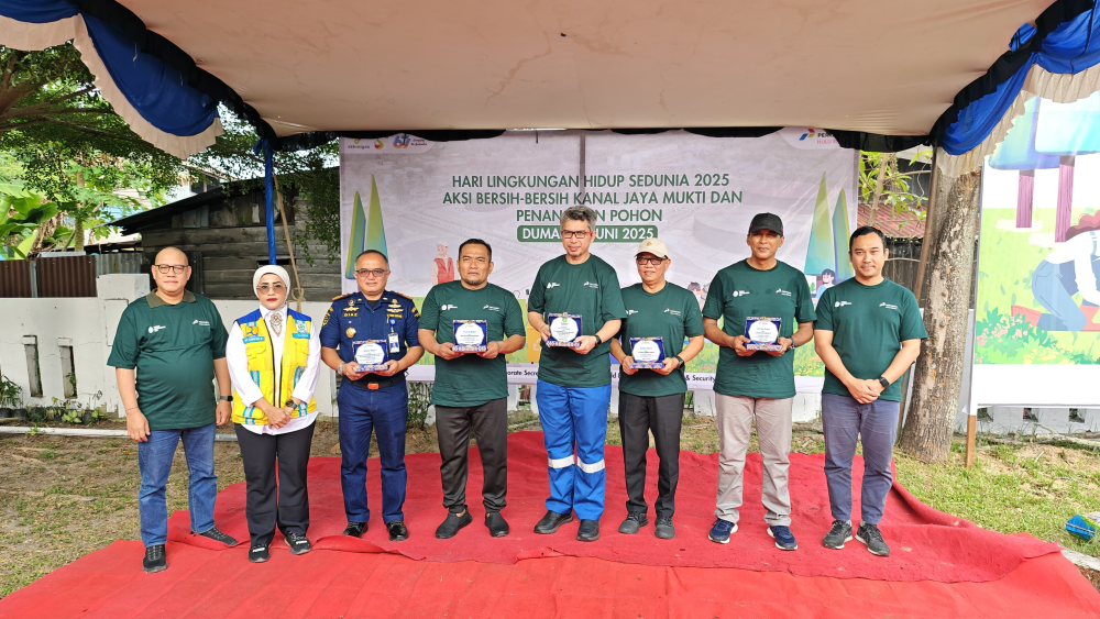 Kegiatan Aksi Bersih-bersih Kanal Jaya Maukti dan Penanaman Poho