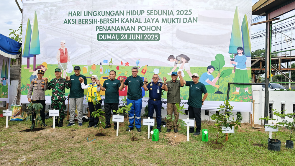 Kegiatan Aksi Bersih-bersih Kanal Jaya Maukti dan Penanaman Poho