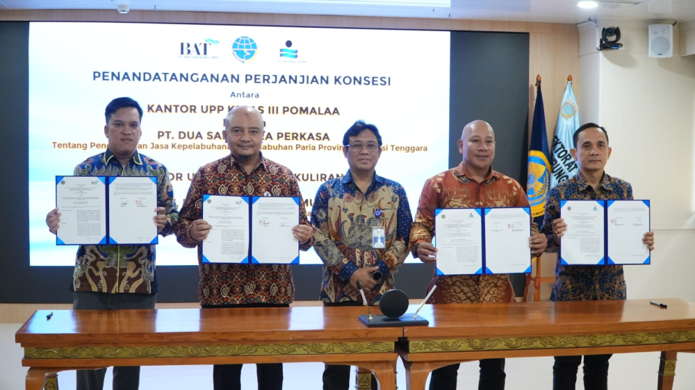 KEMENHUB TEKEN DUA PERJANJIAN KONSESI KEPELABUHANAN