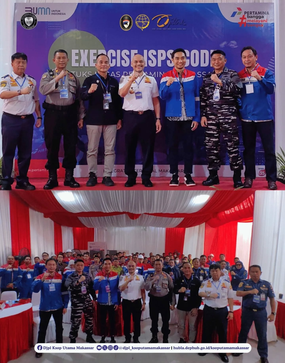 Pertamina Makassar Gelar Exercise ISPS Code, KSOP Utama Makassar Tekankan Pentingnya Kolaborasi Keamanan Maritim