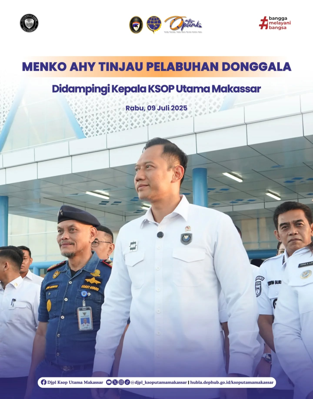 Menko AHY Tinjau Pelabuhan Donggala, Didampingi Kepala KSOP Utama Makassar