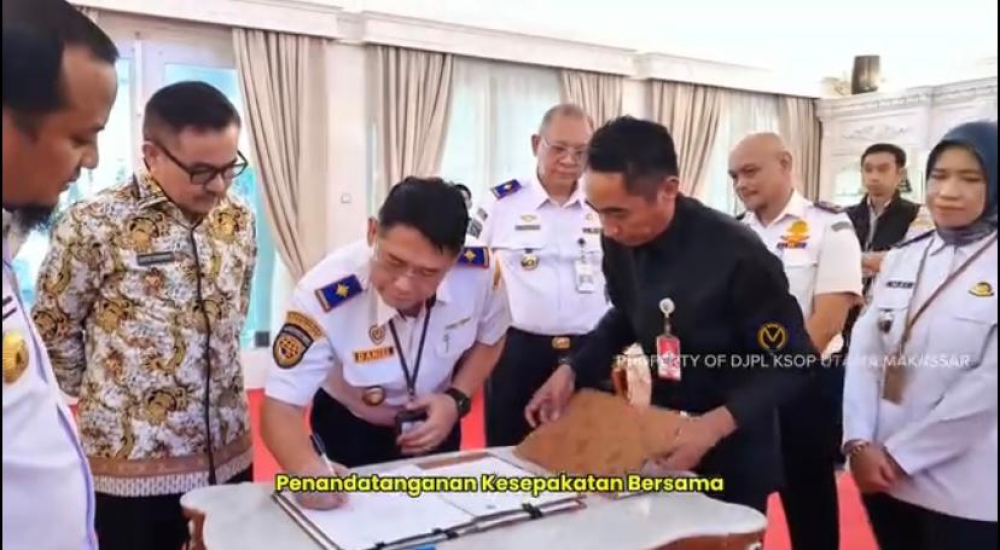 Penandatanganan MoU Kemenhub dan Pemprov Sulawesi Selatan