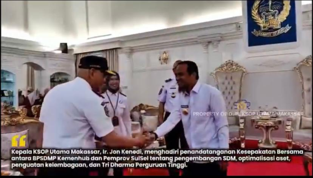 Penandatanganan MoU Kemenhub dan Pemprov Sulawesi Selatan