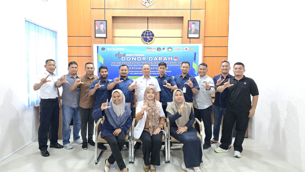 Kantor Kesyahbandaran dan Otoritas Pelabuhan Kelas IV Malahayati Berpastisipasi dalam Kegiatan Bakti Sosial Donor Darah