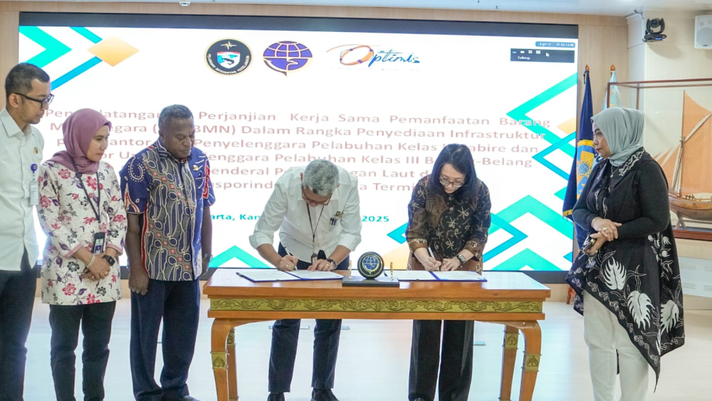 Kemenhub Teken Perjanjian Kerja Sama Pemanfaatan BMN dengan PT Transporindo Nusantara Terminal