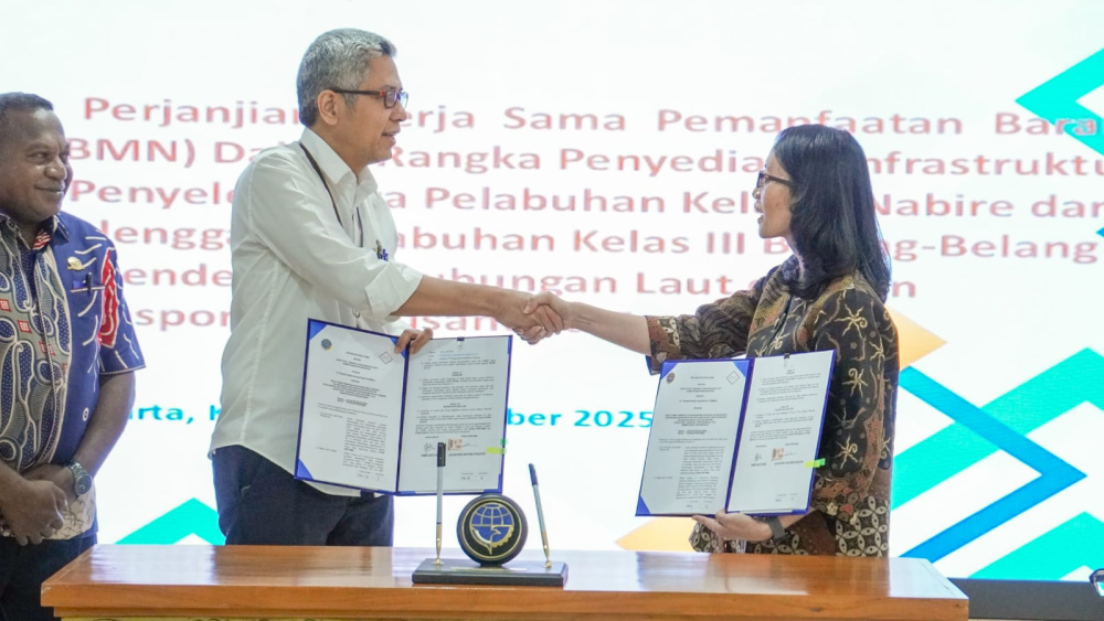 Kemenhub Teken Perjanjian Kerja Sama Pemanfaatan BMN dengan PT Transporindo Nusantara Terminal